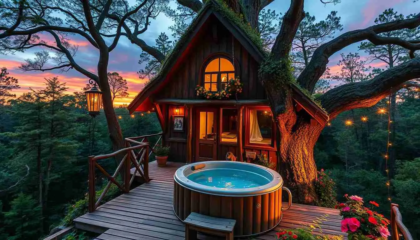 quirky places to stay with hot tub
