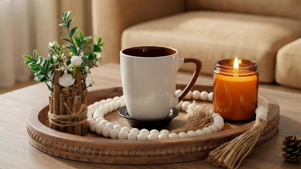 Oval Decorative Wood Tray