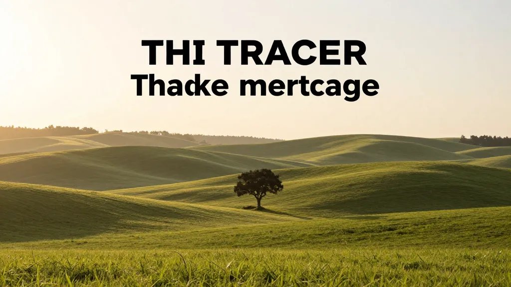 Distant view of rolling countryside with a lone tree, morning light, tracker mortgage metaphor theme