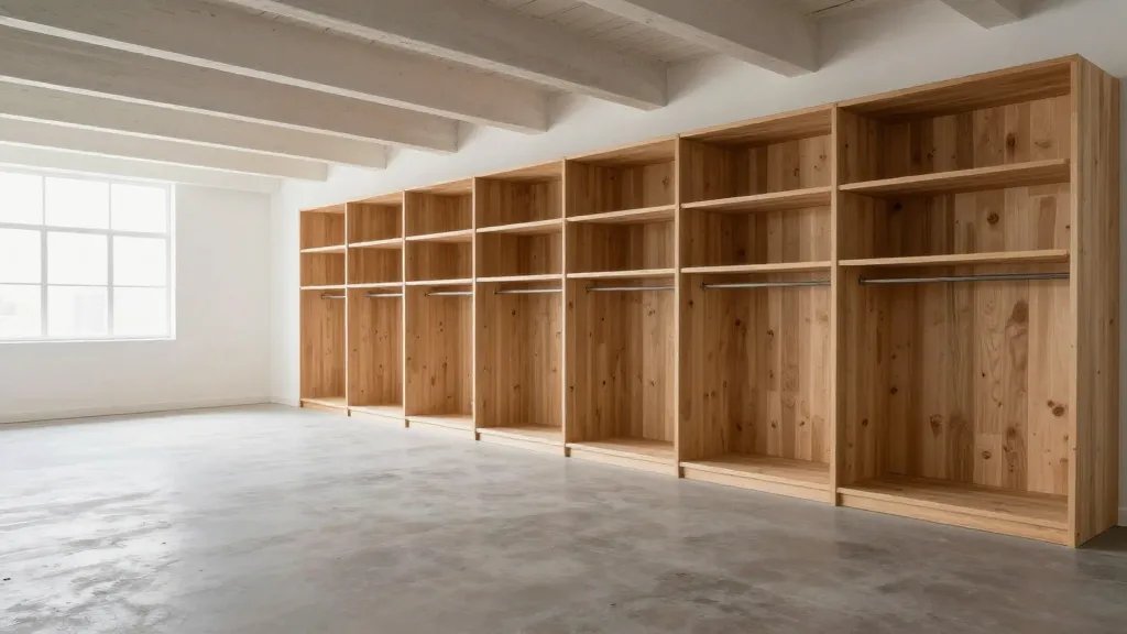 Expansive loft-like layout emphasizing open space and smart storage solutions