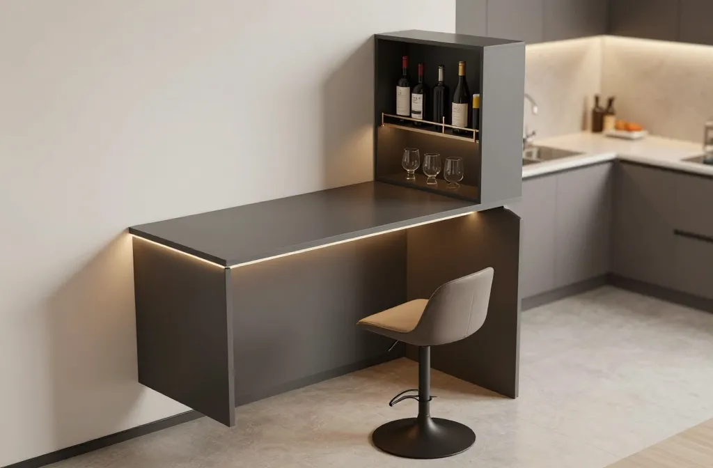 13 Bar Counter Designs Ideal for Small Apartments: Space-Smart Wow