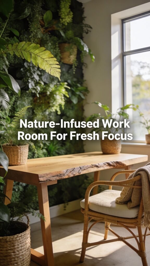 Nature-Infused Work Room For Fresh Focus