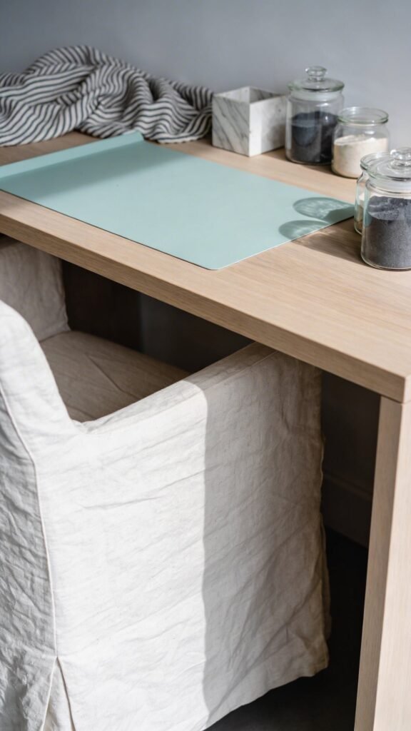 Oceanic Calm: Cool Blues and Crisp Linen