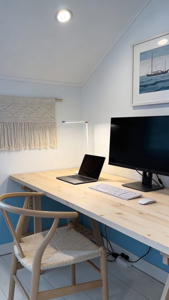 Norwegian-Inspired Light Wood Office