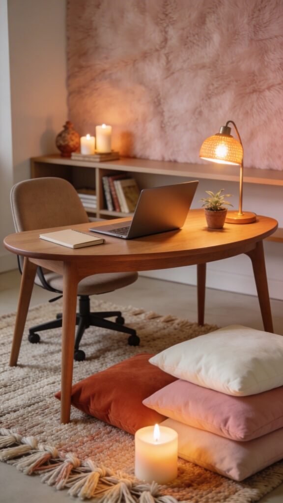 Sunset Studio With Warm Glow and Soft Textures