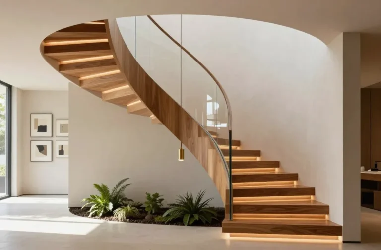 11 Curved Staircase Ideas That Add Elegant Drama: Luxe Entertaining