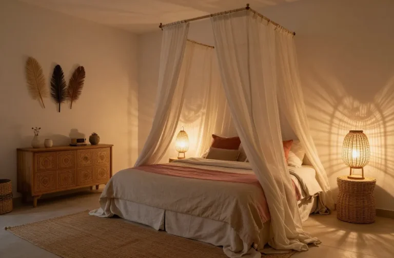 15 Relaxing Bohemian Bedroom Ideas with Canopy Beds You’Ll Love