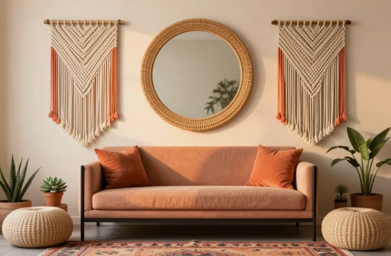 14 Bohemian Wall Decor Ideas with Macrame and Mirrors: Dreamy Edges