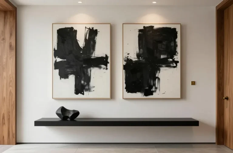12 Entrance Wall Decor Ideas with Modern Art That Wow