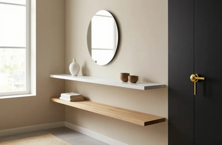 13 Entrance Wall Decor Ideas with Floating Shelves: Chic Welcome Tips