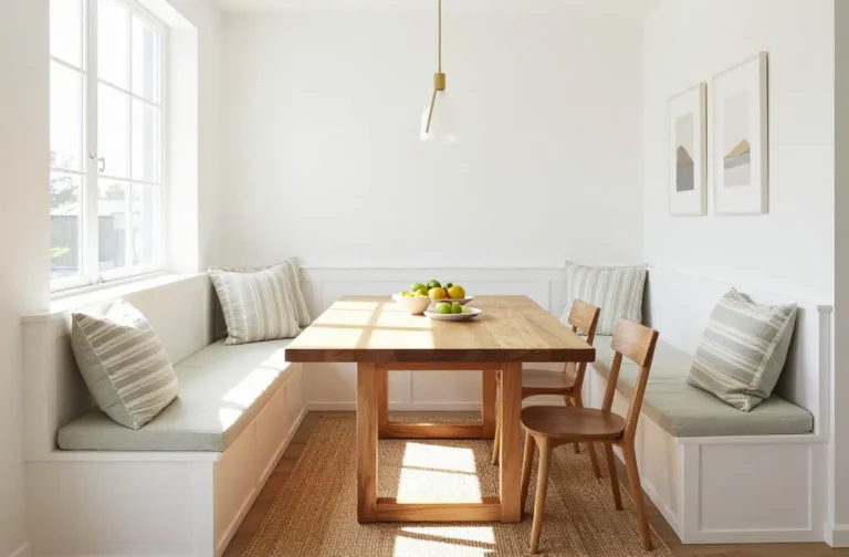 9 Rectangle Table Breakfast Nook Ideas That Seat More Guests: Cozy Showpieces