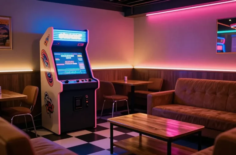 11 Retro Arcade Man Cave Ideas Packed with Nostalgia: Neon Edition