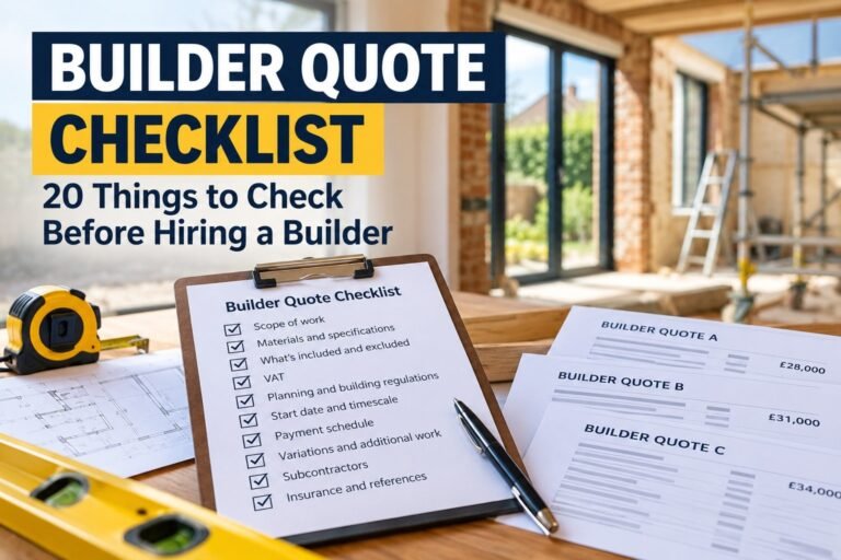 Builder Quote Checklist